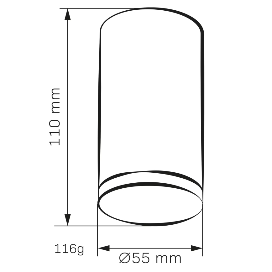Kylpyhuoneen kohdevalo TURYN 1xGU10/10W/230V IP44 musta