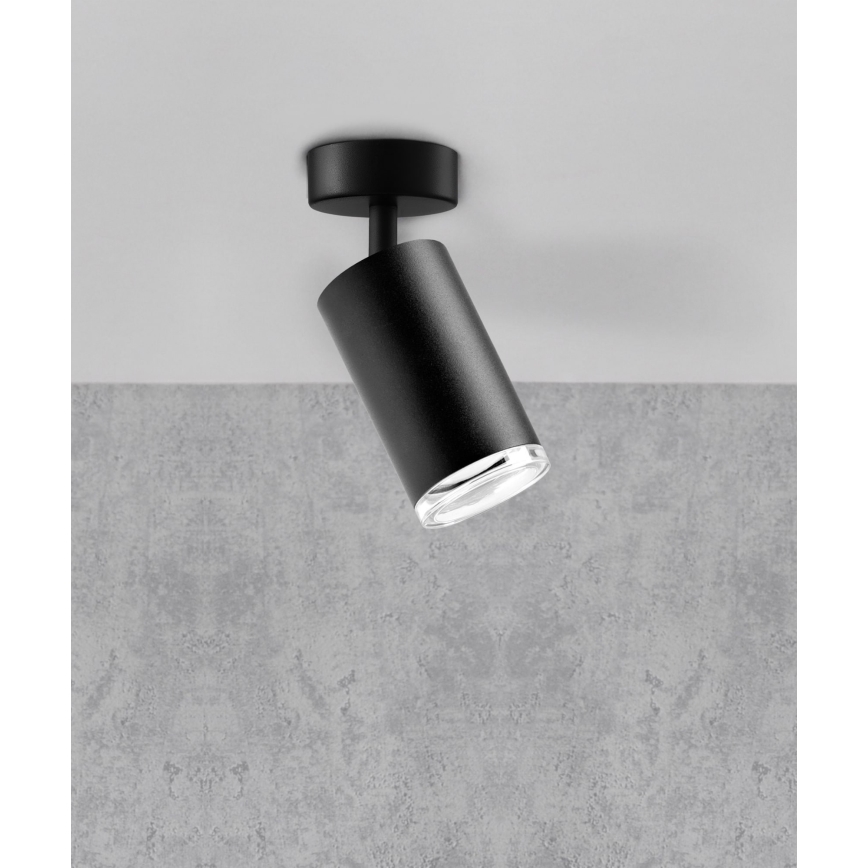 Kylpyhuoneen kohdevalo TURYN 1xGU10/10W/230V IP44 musta