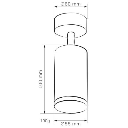 Kylpyhuoneen kohdevalo TURYN 1xGU10/10W/230V IP44 musta