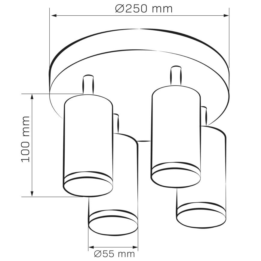 Kylpyhuoneen kohdevalo TURYN 4xGU10/10W/230V IP44 valkoinen