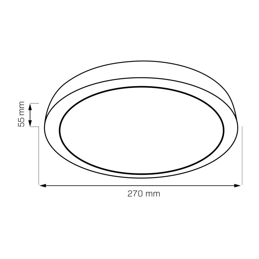 LED-kylpyhuoneen puinen kattovalaisin LED/12W/230V halkaisija 27 cm IP44 tammi