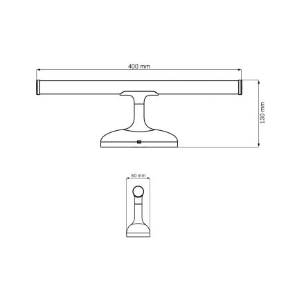 Kylpyhuoneen LED-peilivalo ARMONA LED/6W/230V 4000K 40 cm IP44 kiiltävä kromi