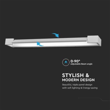 Kylpyhuoneen LED-peilivalo LED/16W/230V 3000K IP44 60 cm valkoinen