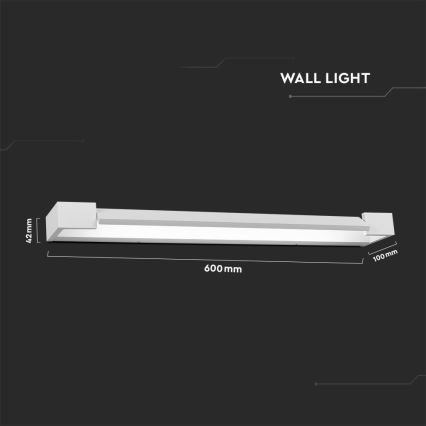 Kylpyhuoneen LED-peilivalo LED/16W/230V 3000K IP44 60 cm valkoinen