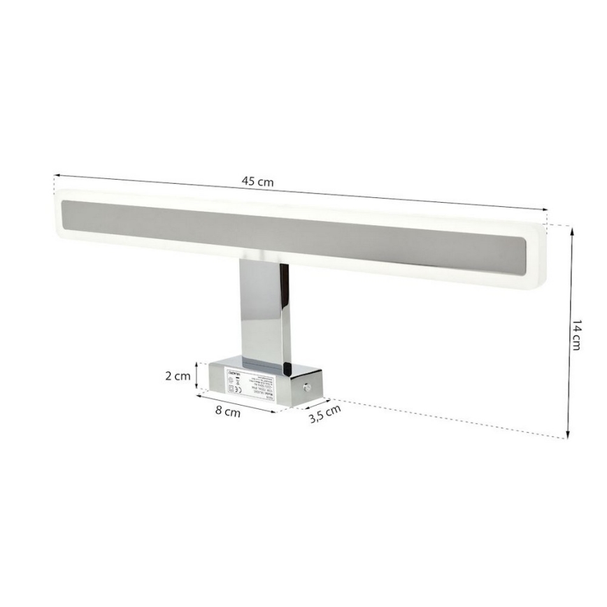 kylpyhuoneen LED-peilivalo RAIN LED/10W/230V IP44