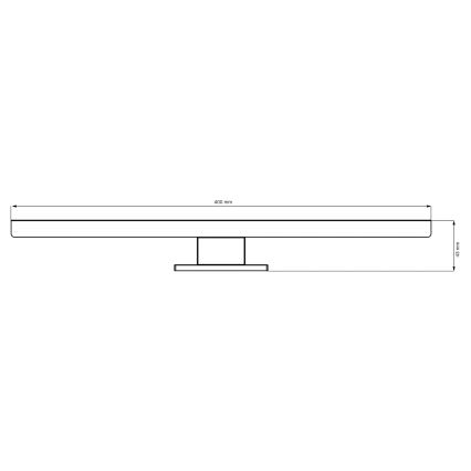 Kylpyhuoneen LED-peilivalo SAMOS LED/8W/230V 4000K 40 cm IP44 musta