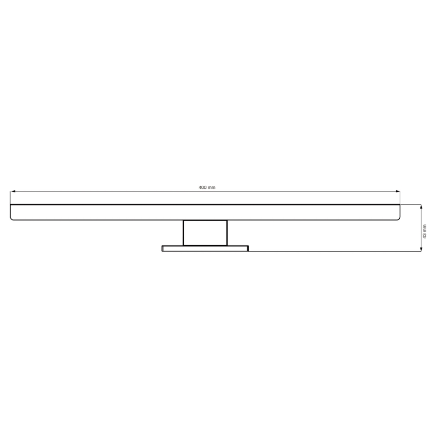 Kylpyhuoneen LED-peilivalo SAMOS LED/8W/230V 4000K 40 cm IP44 musta