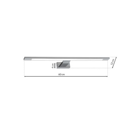 Kylpyhuoneen LED-peilivalo SHINE LED/12W/230V IP44 kiiltävä kromi