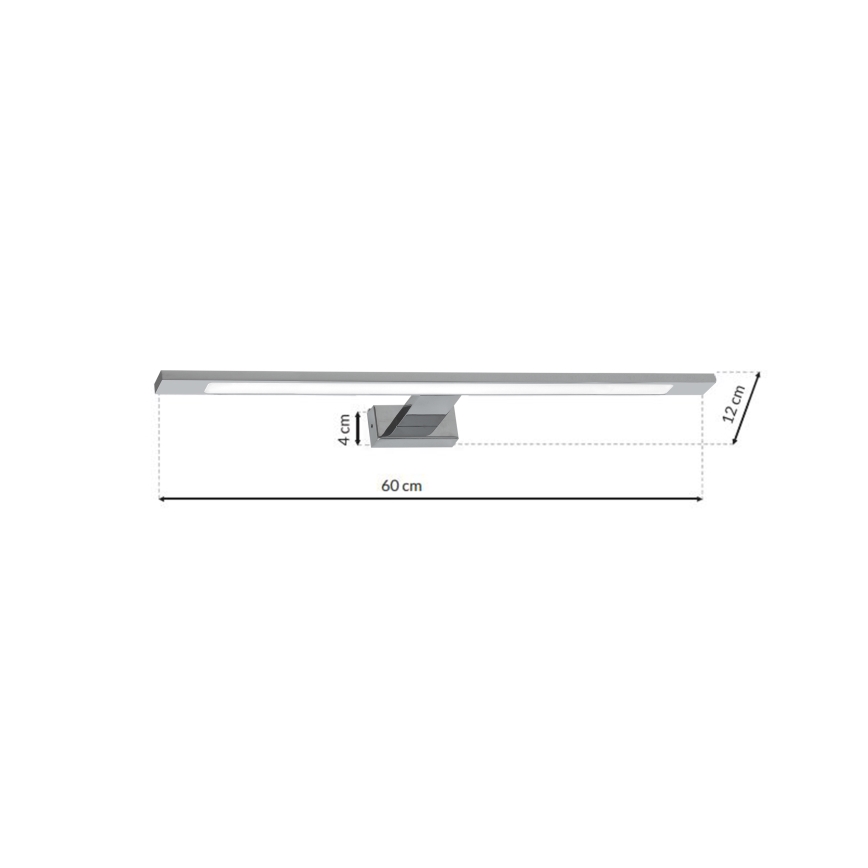 Kylpyhuoneen LED-peilivalo SHINE LED/12W/230V IP44 kiiltävä kromi
