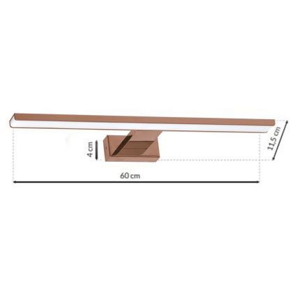 Kylpyhuoneen LED-peilivalo SHINE LED/13,8W/230V IP44 Ruusukulta
