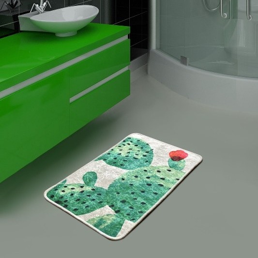 Kylpyhuoneen matto GREEN 40x60 cm vihreä