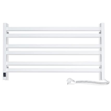 Kylpyhuoneen pyyhekuivain termostaatilla AVANGARD 316W/230V, 50,6 cm, IP44, valkoinen, oikeanpuoleinen, kulmikas