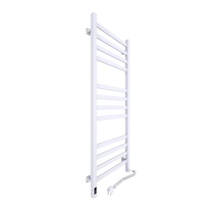 Kylpyhuoneen pyyhekuivain termostaatilla AVANGARD 459W/230V 120,6cm IP44 valkoinen oikea kulmikas