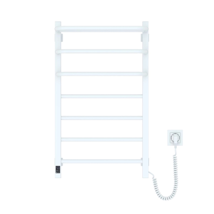 FORTIS kylpyhuoneen sähköpatteri termostaatilla 350 W/230 V, 80,6 cm, IP44, valkoinen, oikeanpuoleinen
