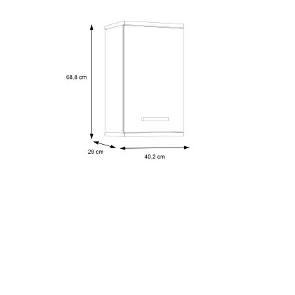 Kylpyhuoneen seinäkaappi VENOM, valkoinen/sonoma-tammi