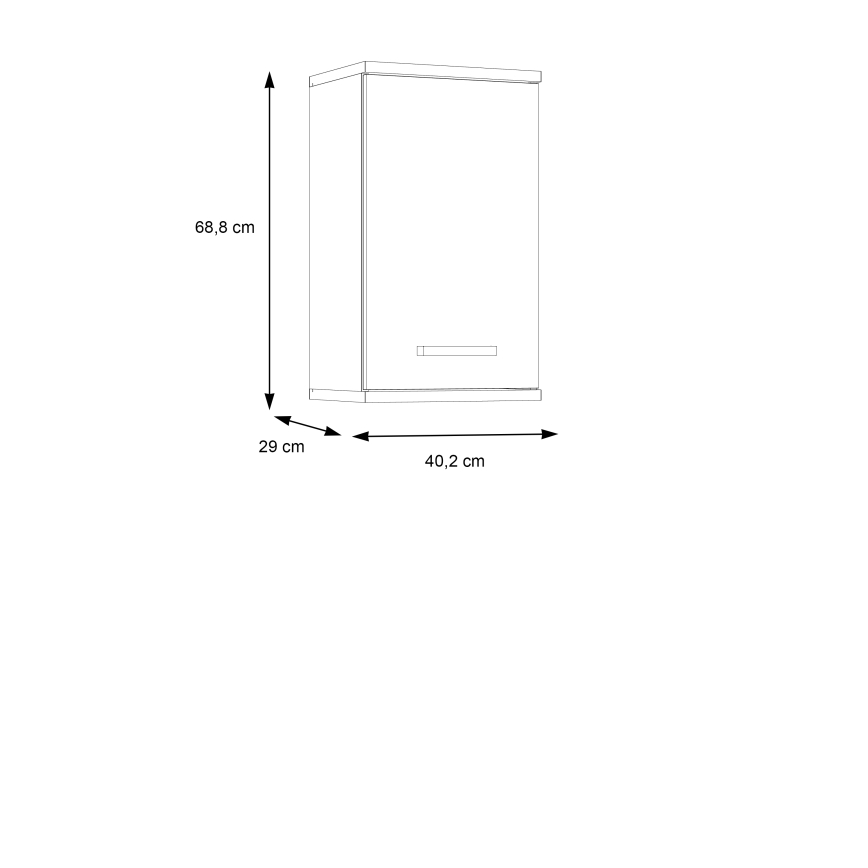 Kylpyhuoneen seinäkaappi VENOM, valkoinen/sonoma-tammi