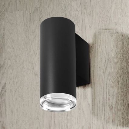Kylpyhuoneen seinäkohdevalo TURYN 1xGU10/10W/230V IP44 musta
