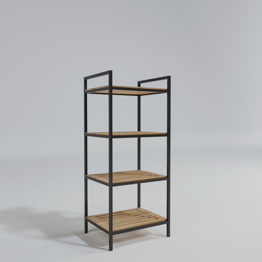 Kylpyhuoneen teline STRALSUND 110x45 cm tammi/musta