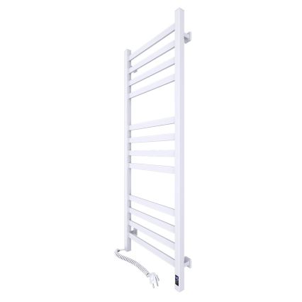Kylpyhuoneen pyyhekuivain termostaatilla AVANGARD 459W/230V 120,6 cm IP44 valkoinen vasen kulmikas