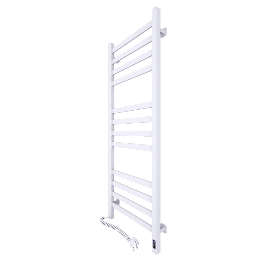 Kylpyhuoneen pyyhekuivain termostaatilla AVANGARD 459W/230V 120,6 cm IP44 valkoinen vasen kulmikas