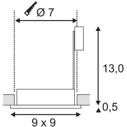 Kylpyhuoneen valo FGL OUT 1xGU10/35W/230V IP44