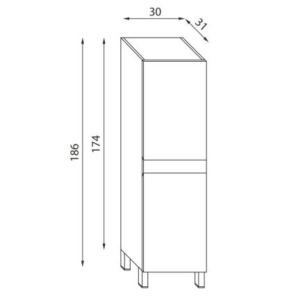 Kylpyhuonekaappi KENWOOD 186 cm Marakesh