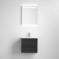 Kylpyhuonekaappi pesualtaalla VIGO + LED-seinäpeili taustavalaistuksella LED/10W/230V IP44 musta