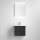 Kylpyhuonekaappi pesualtaalla VIGO + LED-seinäpeili taustavalaistuksella LED/10W/230V IP44 musta