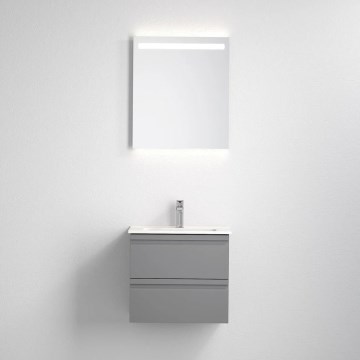 Kylpyhuonekaappi pesualtaalla VIGO + LED-seinäpeili taustavalolla LED/10W/230V IP44 harmaa