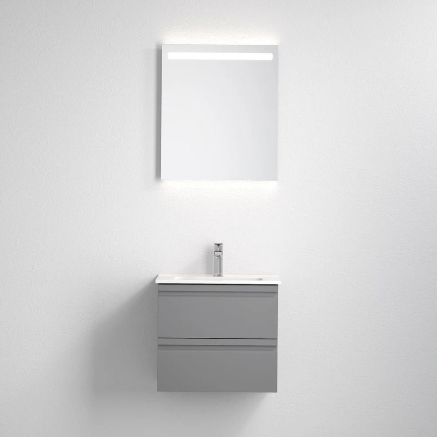 Kylpyhuonekaappi pesualtaalla VIGO + LED-seinäpeili taustavalolla LED/10W/230V IP44 harmaa