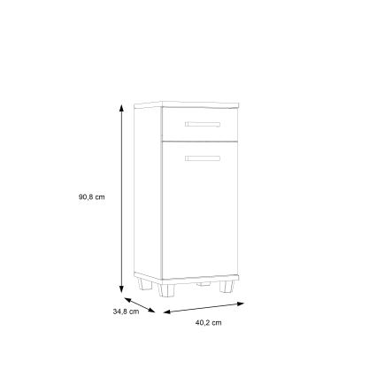 Kylpyhuonekaappi VENOM antrasiitti/ruskea