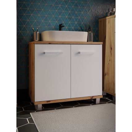 Kylpyhuonekaappi VENOM, valkoinen/artisan-tammi