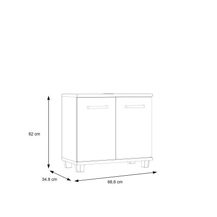 Kylpyhuonekaappi VENOM valkoinen/sonoma-tammi