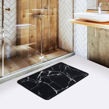 Kylpyhuonematto MARBLE 40x60 cm musta