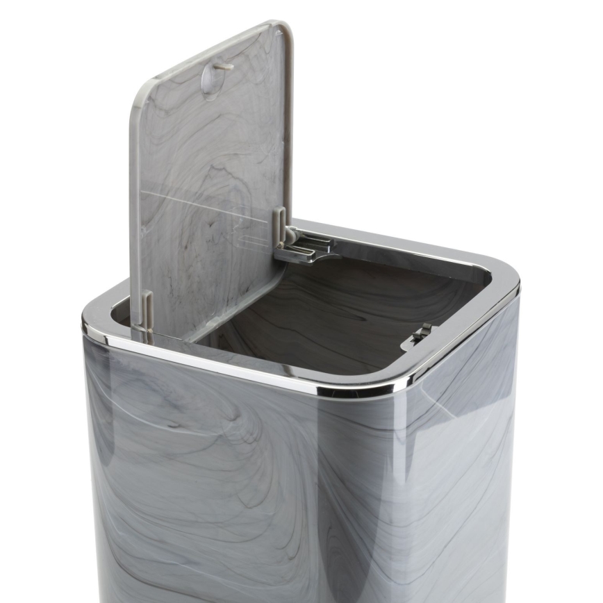 Kylpyhuonesetti GRIS 5 kpl harmaa/kiiltävä kromi