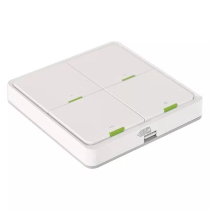 Kytkin 4-painike GoSmart 1xCR2430 Tuya valkoinen