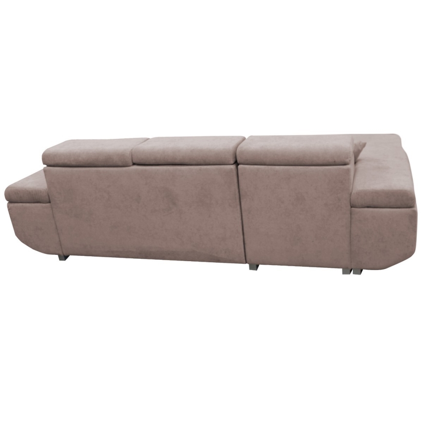 L-mallinen avattava kulmasohva CASTELO, vasen kulma, säilytystilalla, beige