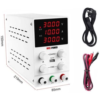 Laboratorion virtalähde SPS3010 0-30V/0-10A