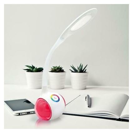 Ladattava himmennettävä RGB LED-LED-pöytävalaisin / 5W / 5V 2400 mAh