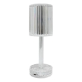 Ladattava kosketusohjattu LED-pöytälamppu SIMPLE LED/1W/5V 2400 mAh 3000-6000K läpinäkyvä