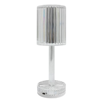 Ladattava kosketusohjattu LED-pöytälamppu SIMPLE LED/1W/5V 2400 mAh 3000-6000K läpinäkyvä