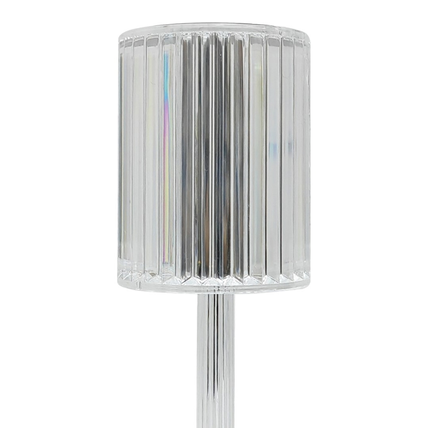 Ladattava kosketusohjattu LED-pöytälamppu SIMPLE LED/1W/5V 2400 mAh 3000-6000K läpinäkyvä