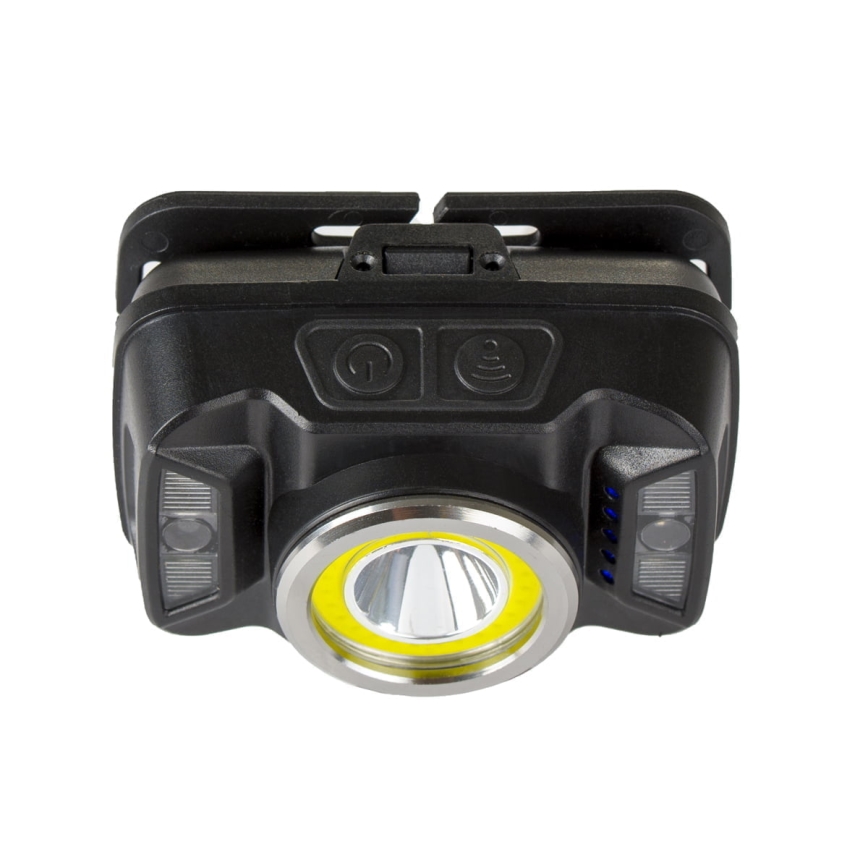 LED Himmennettävä ladattava otsalamppu anturilla ja punainen valo LED/15W/5V IP66 430 kiiltävä 1800 mAh