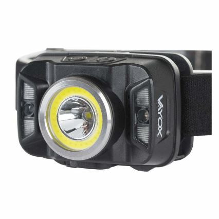 LED Himmennettävä ladattava otsalamppu anturilla ja punainen valo LED/15W/5V IP66 430 kiiltävä 1800 mAh