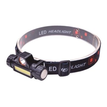 Ladattava LED-ajovalaisin LED/3W/COB/USB