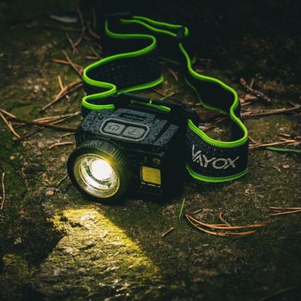 LED himmennettävä ladattava otsalamppu anturilla ja punaisella valolla LED/6W/5V/3xAAA IP66 500 lm 1200 mAh