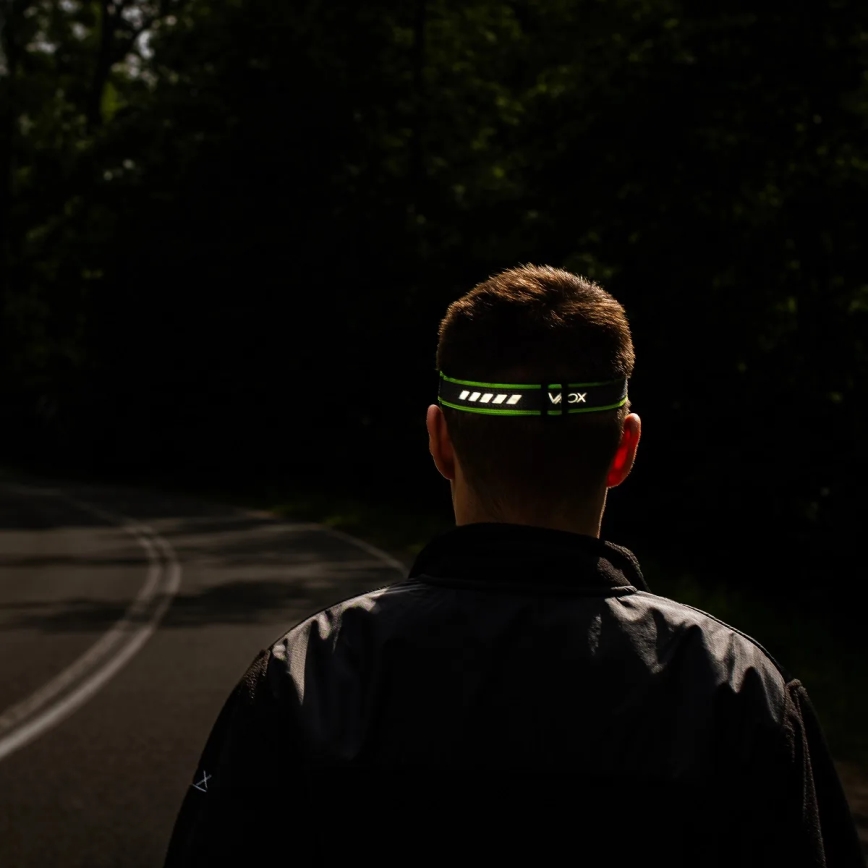 LED himmennettävä ladattava otsalamppu anturilla ja punaisella valolla LED/6W/5V/3xAAA IP66 500 lm 1200 mAh