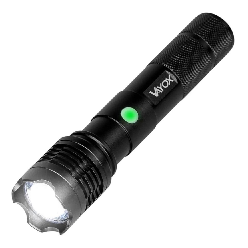 Ladattava LED-taskulamppu LED/10W/5V IPX4 800 kiiltävä 1200 mAh