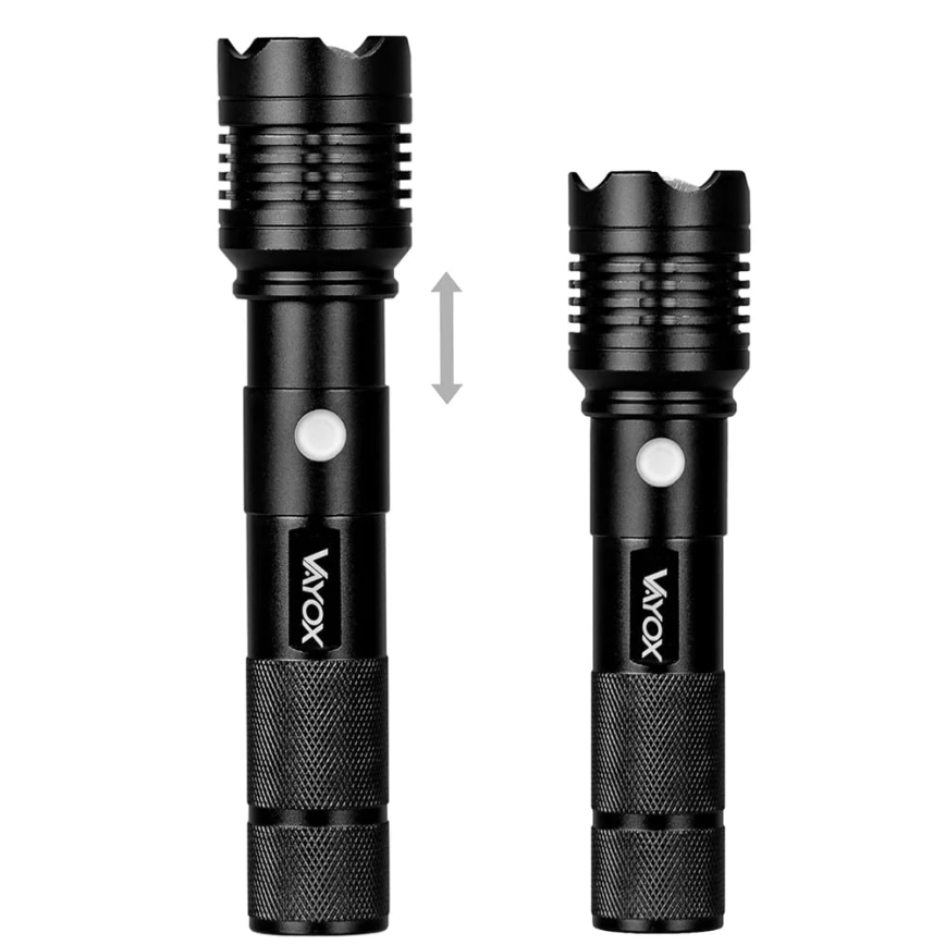 Ladattava LED-taskulamppu LED/10W/5V IPX4 800 kiiltävä 1200 mAh