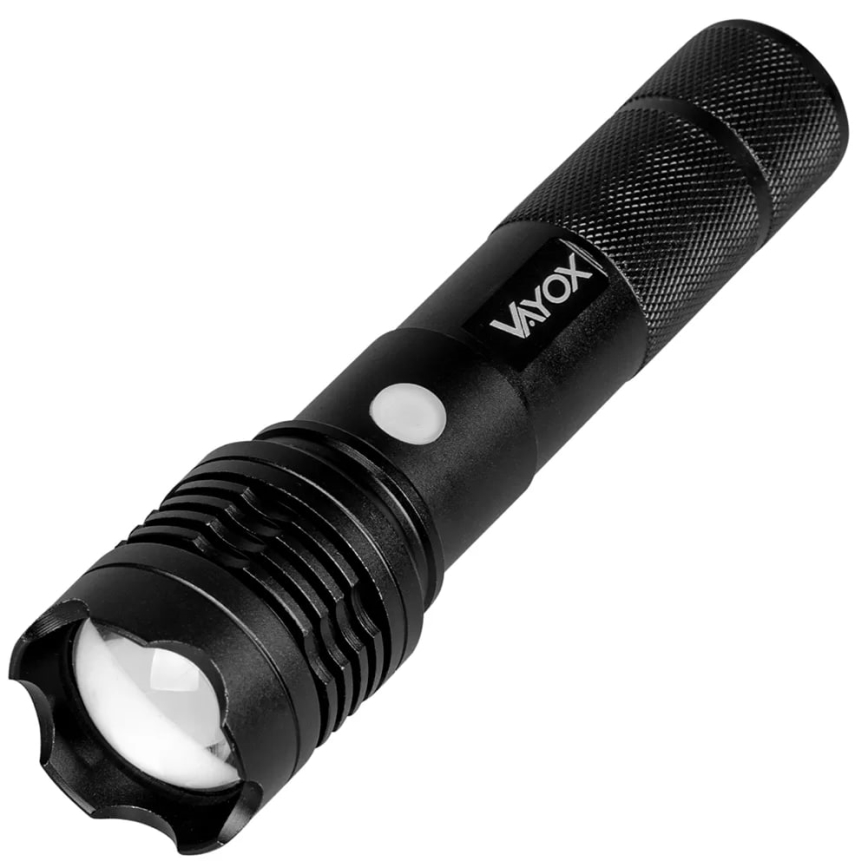 Ladattava LED-taskulamppu LED/10W/5V IPX4 800 kiiltävä 1200 mAh